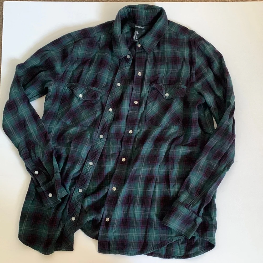 F21 Plaid Shirt - Picture 1 of 1
